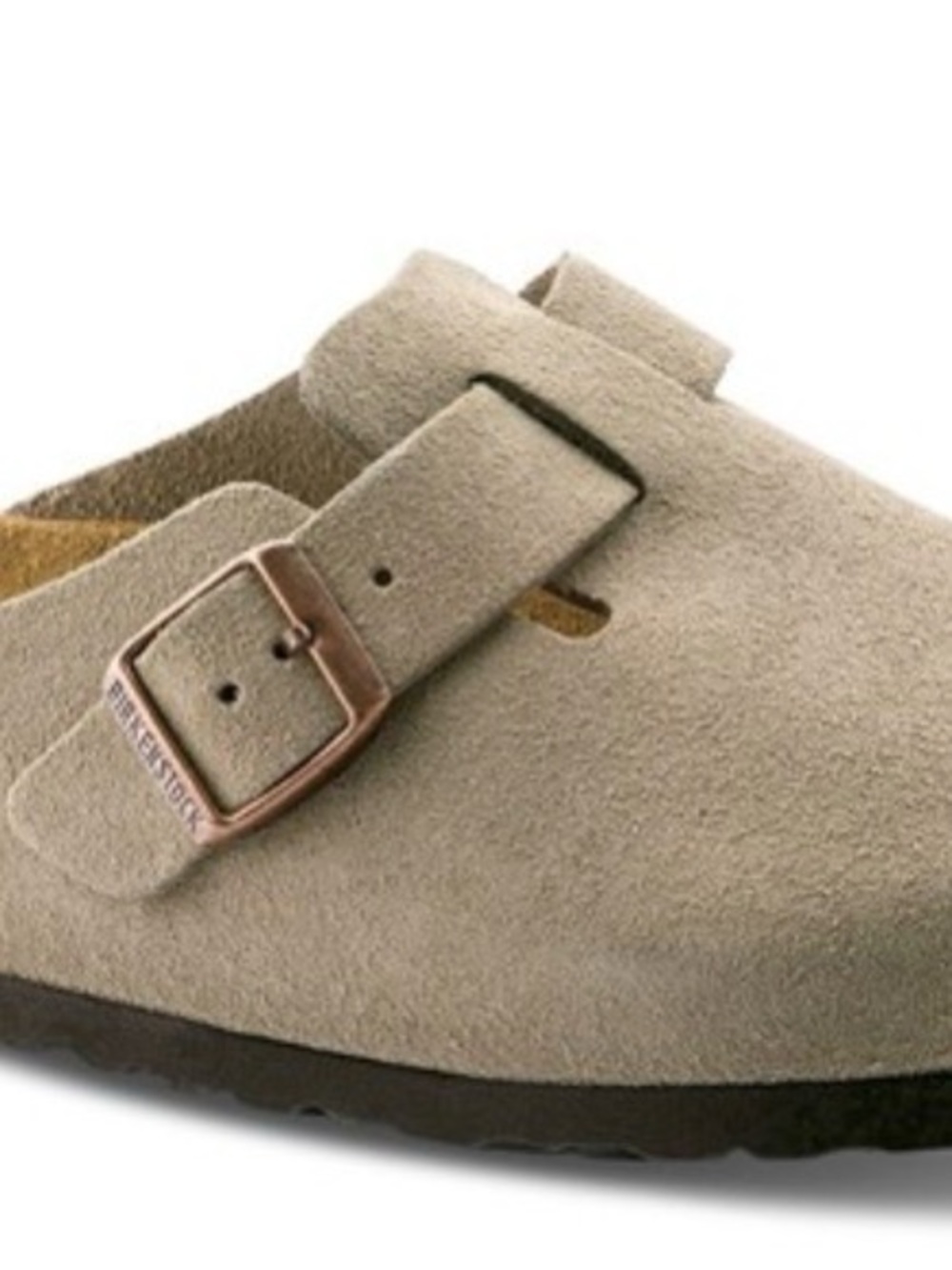 Birkenstock Suede Clog Mule in Taupe